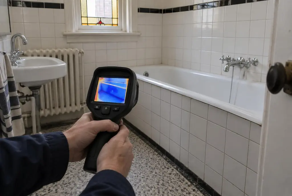 Lekdetectie Voorthuizen – onderzoek in een badkamer van een oudere woning