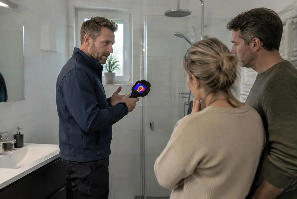 Lekdetectie Voorthuizen – specialist legt bevindingen uit aan bewoner